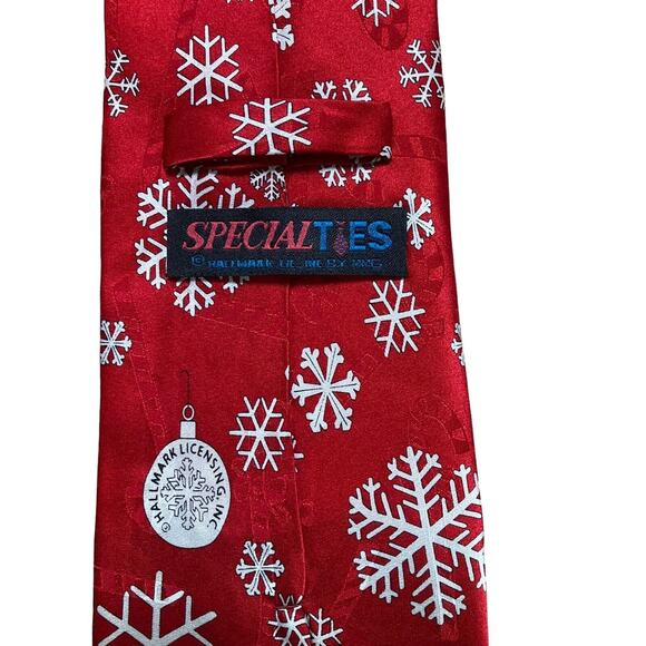 Hallmark Special Ties Snowflakes Snow Holiday Christmas Novelty Vintage Necktie - Picture 4 of 7